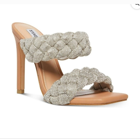 Steve Madden Beige/Neutral tone Rhinestone Sandals - Picture 7 of 7